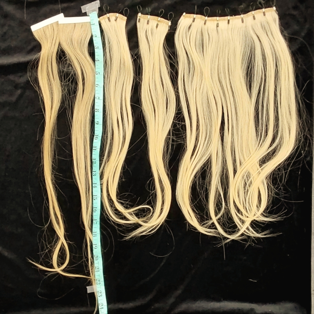 Human Hair Extensions. #4 - Pack of 5 Blonde